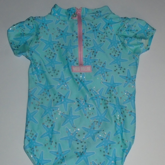 Girls Sand Dollar Bathing Suit - UPF Protection Size 10-11 - Decent Condition - Picture 3 of 10